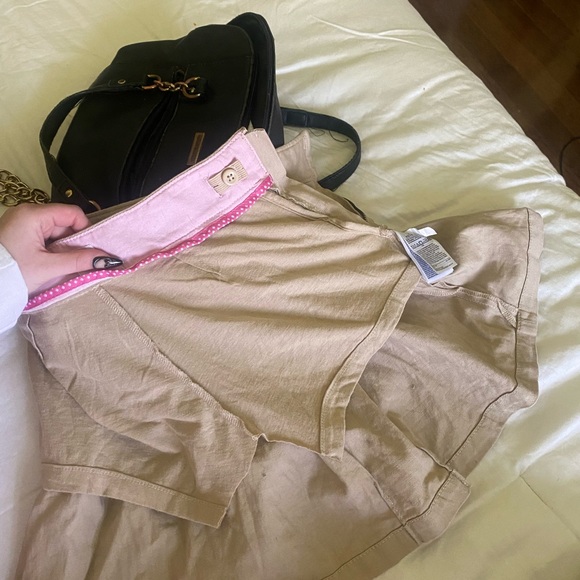 beige khaki school girl skirt with an adjustable waist.｡.:*☆ - Picture 7 of 7